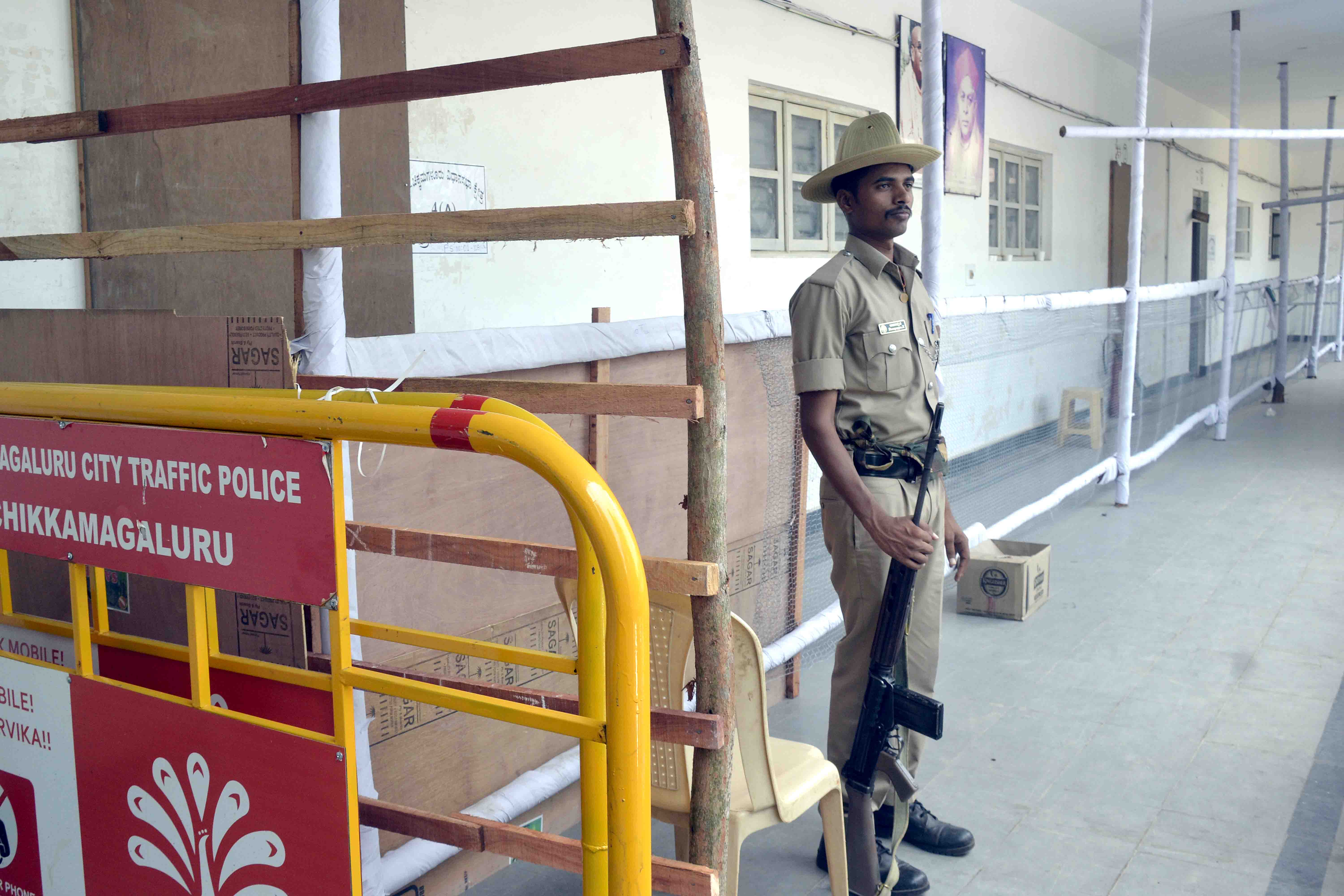 ಚಿಕ್ಕಮಗಳೂರು: ಮತ ಎಣಿಕೆ ಪ್ರಕ್ರಿಯೆಗೆ ಸಿದ್ಧವಾದ ಎಸ್‍ಟಿಜೆ ಕಾಲೇಜ್